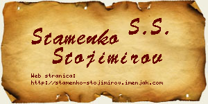 Stamenko Stojimirov vizit kartica